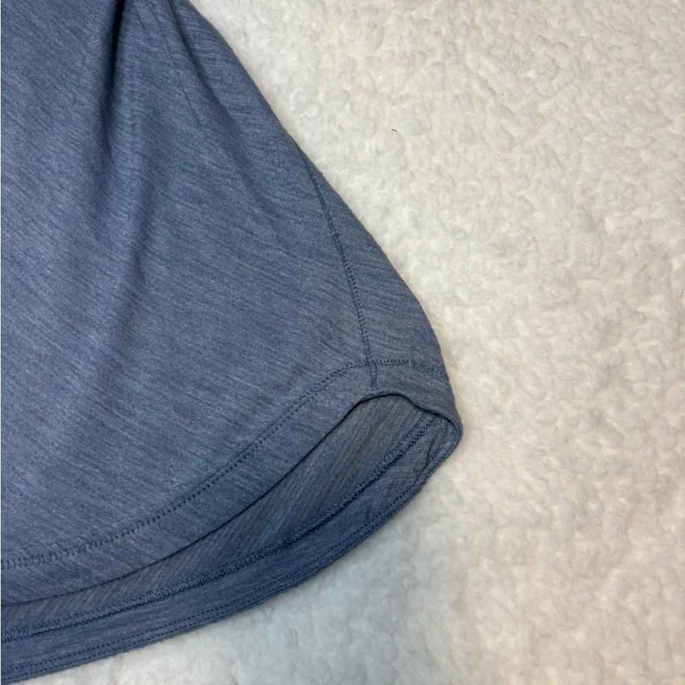 Lululemon Women Heathered Blue What The Sport Short Sleeve Tee